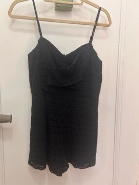 Guess Black Lace Romper